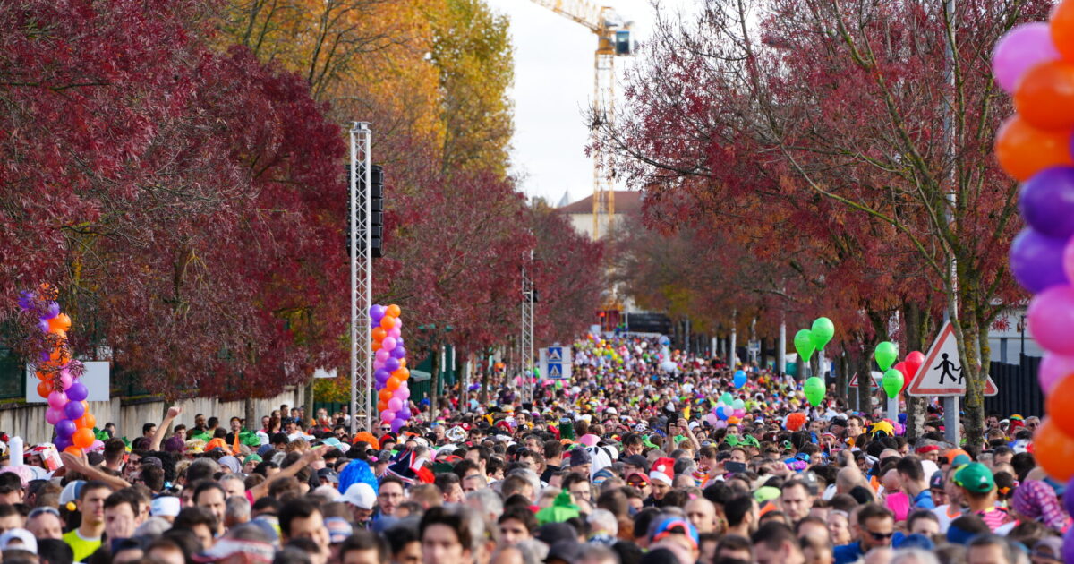 Départ du semi-marathon lors du Marathon du Beaujolais