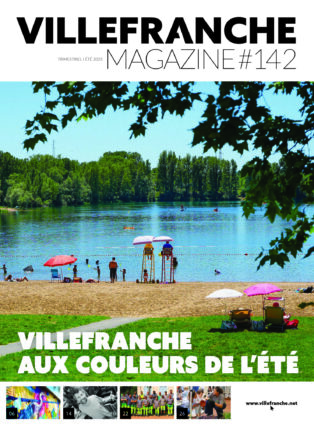 Couverture de Villefranche magasine qui représente le plan d'eau de Villefranche