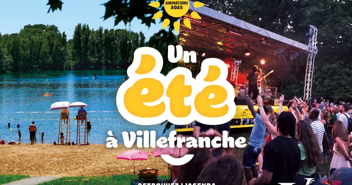 Affiche un été à Villefranche Texte : Un été à Villefranche. Animations 2023. Retrouvez l'agenda des animations sur : test-wikit-bot.dev.inovawork.net