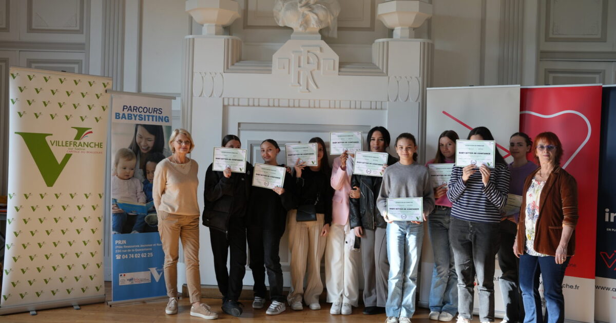 Remise des diplômes de babysitter de confiance