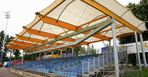 Nouvelle tribune au stade Armand Chouffet du club du FCVB