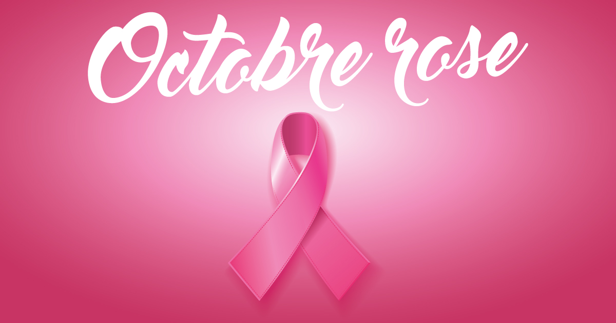 Affiche d'Octobre Rose. Texte : Octobre Rose