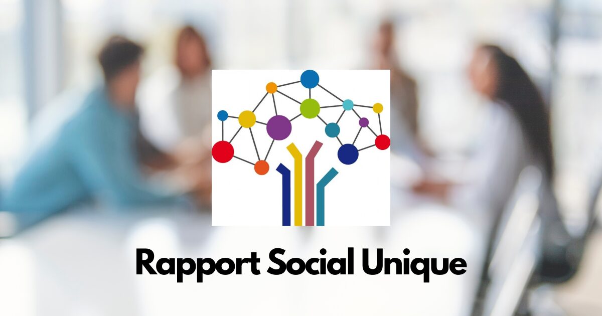 Photo décorative. Texte : Rapport Social Unique