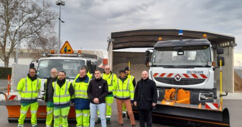 L'équipe de la propreté urbaine pour la période d'astreinte de déneigement