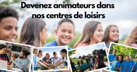 Affiche pour le recrutement des animateurs dans nos centres de loisirs