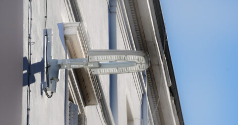 Photo d'un éclairage public led