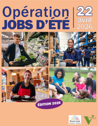 Affiche Opération job d'été. Texte : Opération jobs d'été - 22 avril 26 Edition 2026